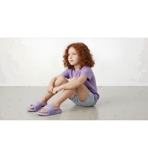 Juicy Couture Kids Lilac Purple Slides Sandals With Rainbow Logo Slingback‎
